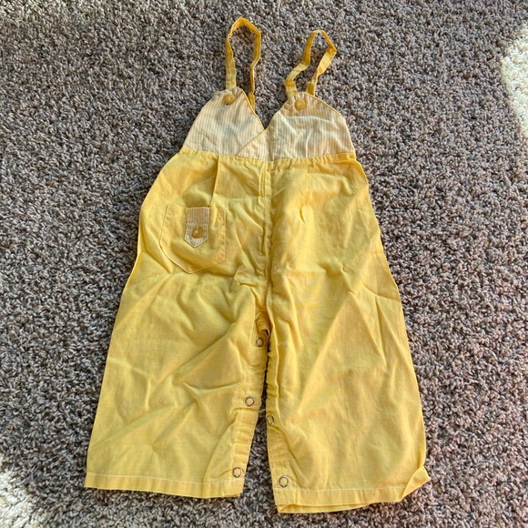 Vintage baby yellow overalls 24” long 6+ months - Picture 1 of 8